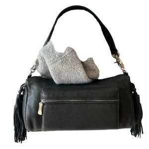 BCBGMaxAzria Black Vegan Shoulder Bag